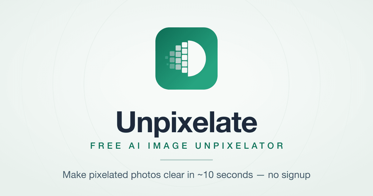 Unpixelate logo